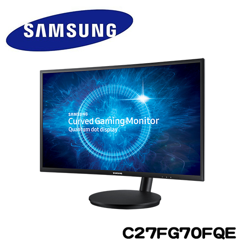 SAMSUNG三星 C27FG70FQE 27型VA曲面低藍光電競液晶螢幕