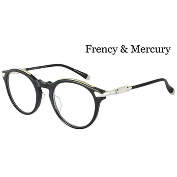 【Frency&Mercury 光學眼鏡】Days of 1950s-ABS 復古圓框設計款 (黑x銀框)