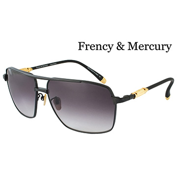 【Frency&Mercury 太陽眼鏡】The Royal-MB 獨家設計-奢華收藏款(霧黑x金框/漸層灰鏡面)