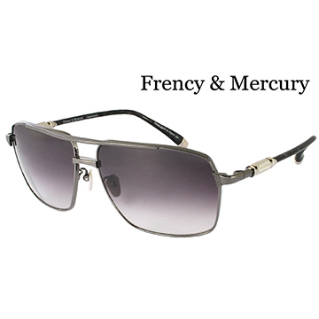 【Frency&Mercury 太陽眼鏡】The Royal-CGM 獨家設計-奢華收藏款(銀x黑框/漸層灰鏡面)