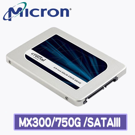 Micron美光 Crucial MX300 750GB SATAⅢ固態硬碟7mm