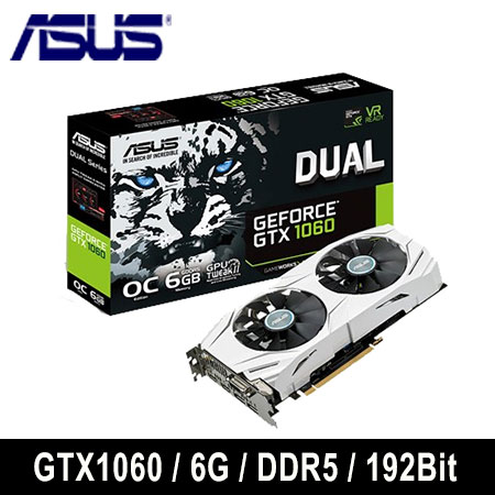 ASUS 華碩 DUAL-GTX1060-O6G-GAMING 顯示卡