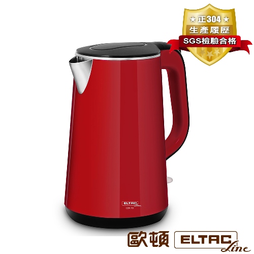 ELTAC歐頓 1.7L雙層防燙不鏽鋼快煮壺 EBK-19