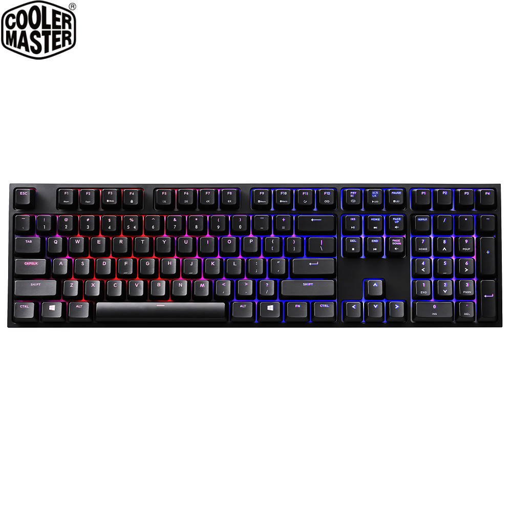 Cooler Master QuickFire XTi 2色全背光機械式鍵盤 (紅軸/中刻)黑