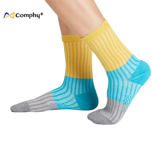 【Comphy +】三色透氣休閒三分襪（芥末黃）- 除臭 抑菌 吸濕排汗更舒服
