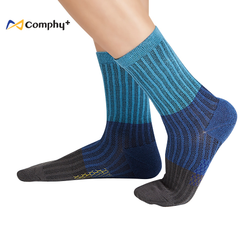 【Comphy +】三色透氣休閒三分襪 2 雙組（湖水藍）- 除臭 抑菌 吸濕排汗更舒服