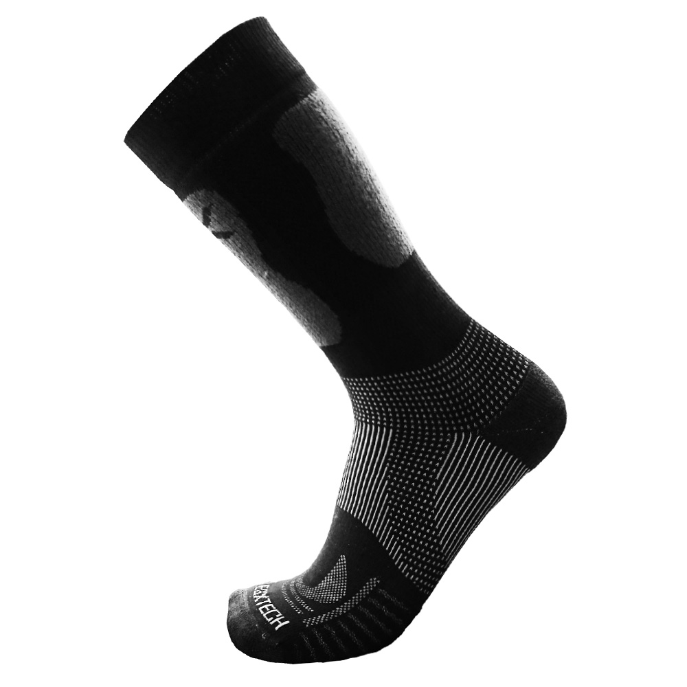 EGXtech《8字型》P84 CREW 長筒機能運動襪(黑L)2雙組