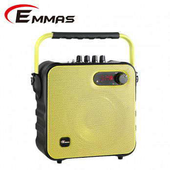 EMMAS 移動式藍芽喇叭/教學無線麥克風 (T-58)黃色