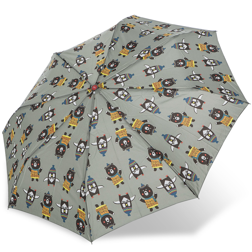 【rainstory】熊與企鵝抗UV隨身自動傘