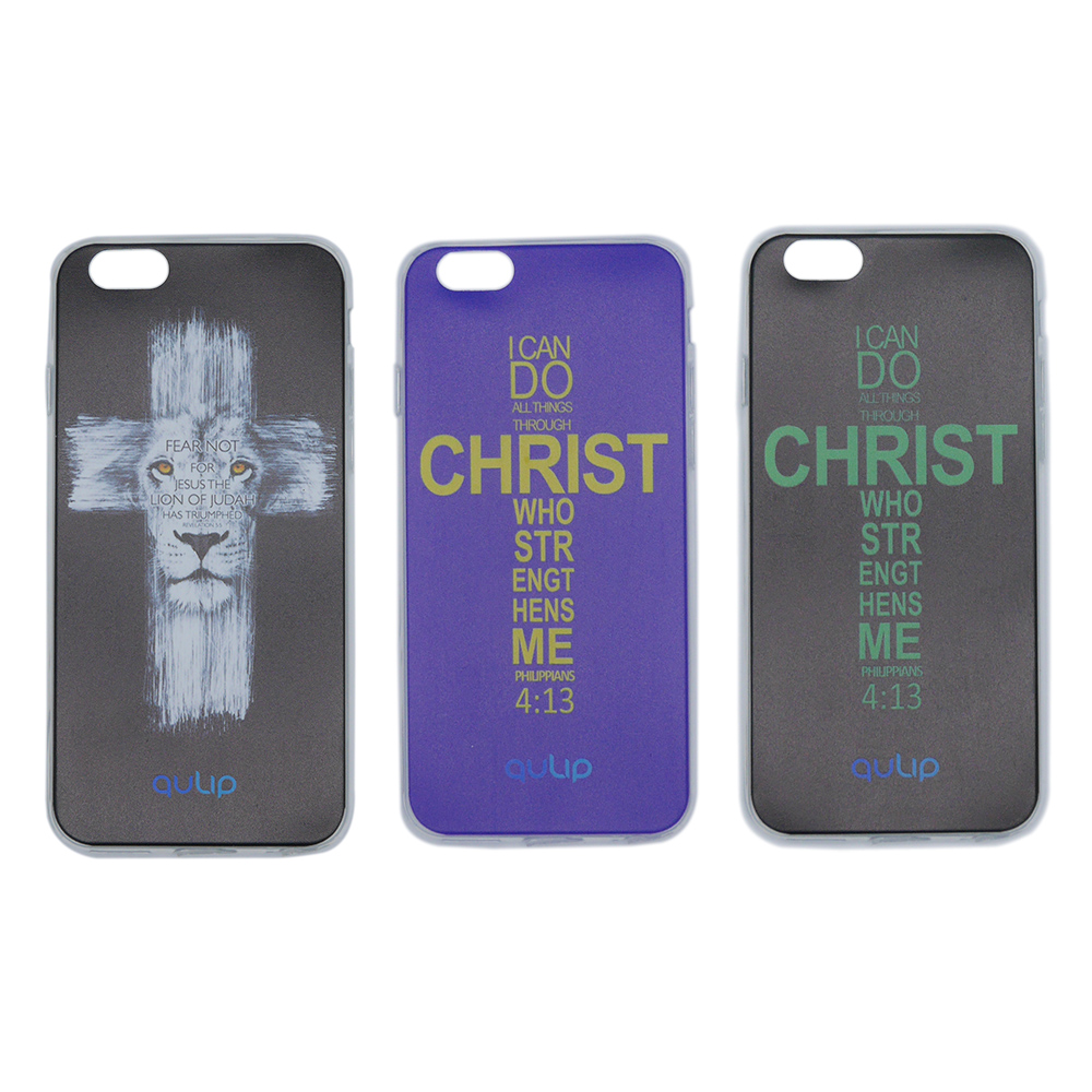 QULIP福音系列 - 聖經詩篇手機保護殼(iPhone 6/6S)黑底-十字架獅子
