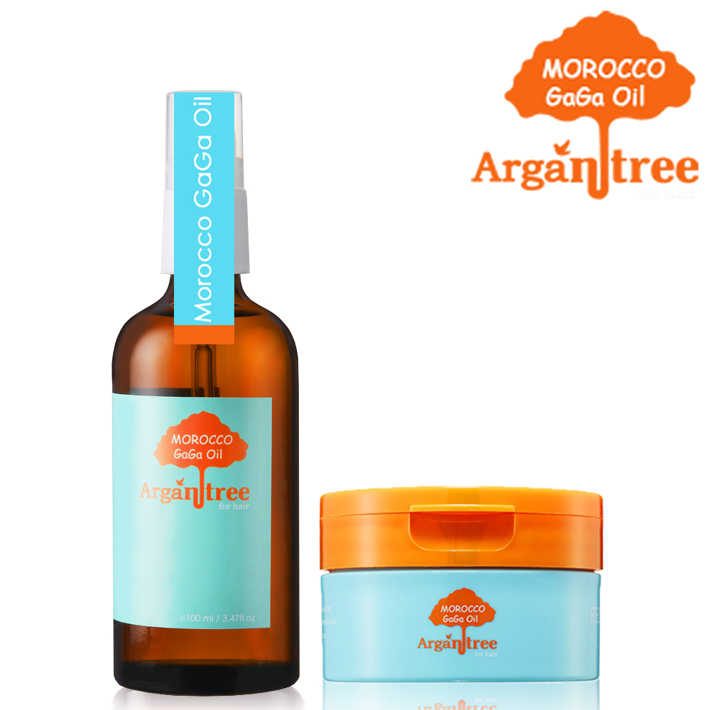 Morocco GaGa Oil 摩洛哥護髮專科堅果油100ml+滋養護髮膜100ml(多款可選)慢舒活