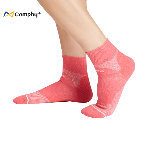 【Comphy +】運動透氣襪 M 號（胭脂紅）- 除臭 抑菌 吸濕排汗更舒服