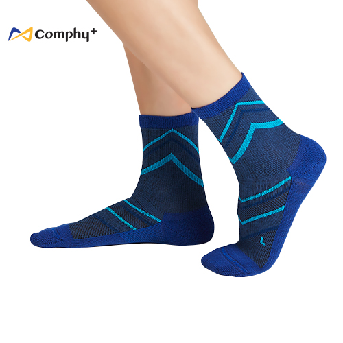 【Comphy +】箭頭三分襪 L 號（藍）- 除臭 抑菌 吸濕排汗更舒服