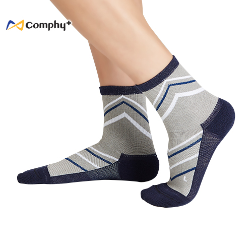 【Comphy +】箭頭三分襪 L 號（淺灰）- 除臭 抑菌 吸濕排汗更舒服