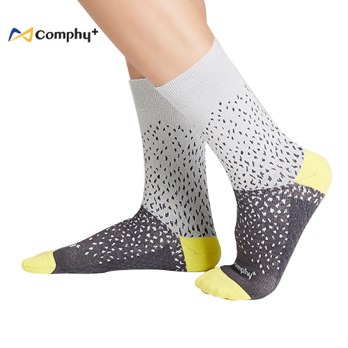 【Comphy +】雪花三分休閒襪（灰）- 除臭 抑菌 吸濕排汗更舒服