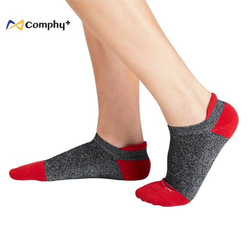 【Comphy +】勁能運動 M 號（正紅）- 除臭 抑菌襪 全氣墊 足弓支撐加強版