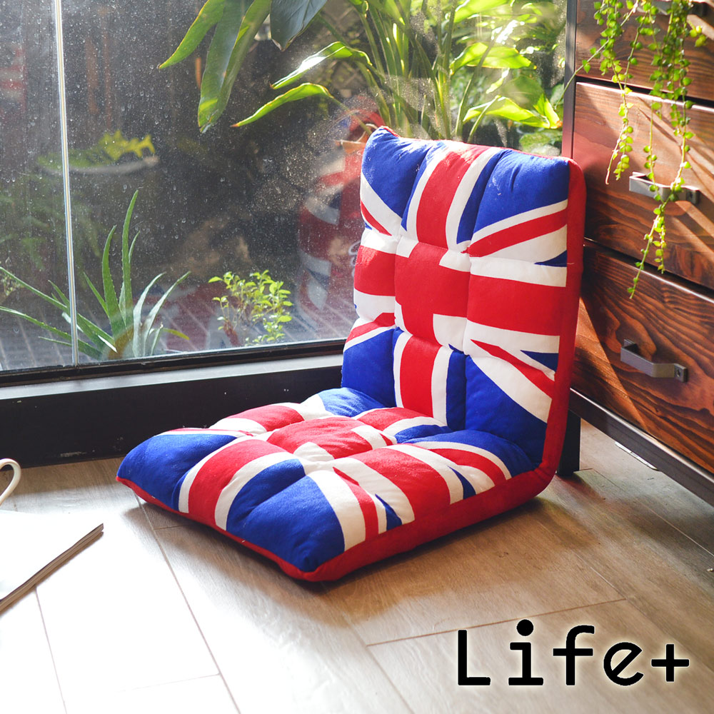 【Life Plus】 英美復刻風紓壓折疊和室椅.靠椅.躺椅_M英國國旗