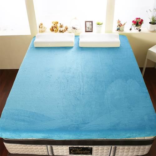 【契斯特】12公分新法蘭絨舒適記憶床墊-加大6尺-水手藍