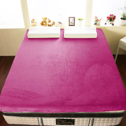 【契斯特】12公分新法蘭絨舒適記憶床墊-特大7尺-洋粉紅