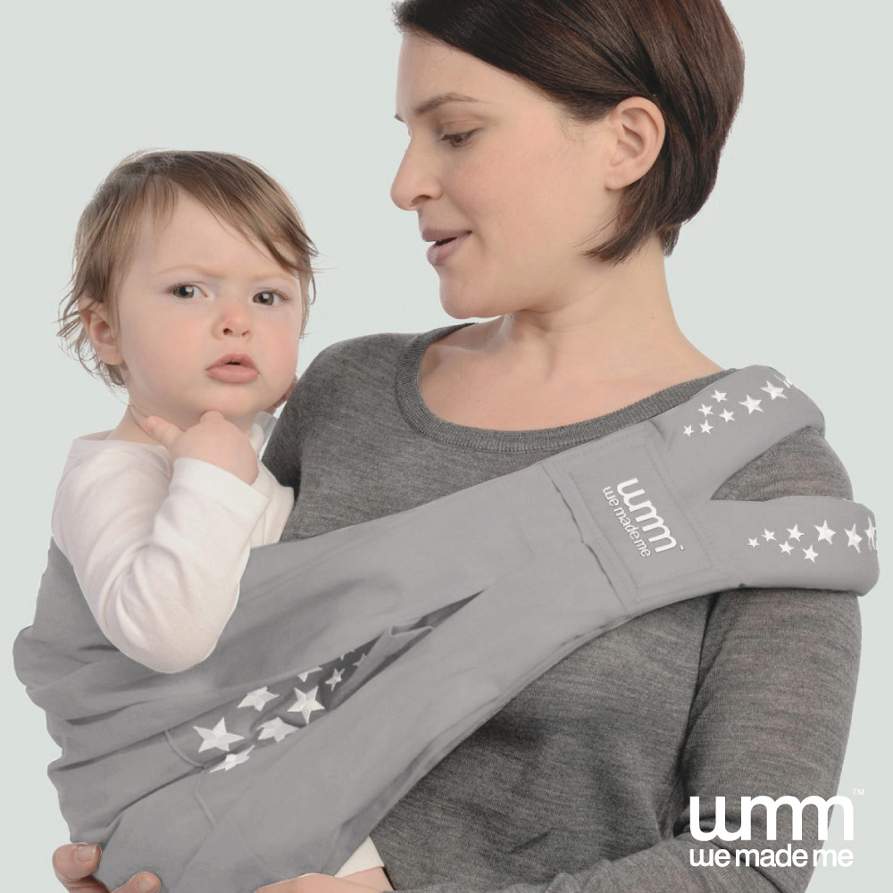 英國WMM Soohu 舒服5式親密揹巾,輕盈版巨星典藏款-碳灰色