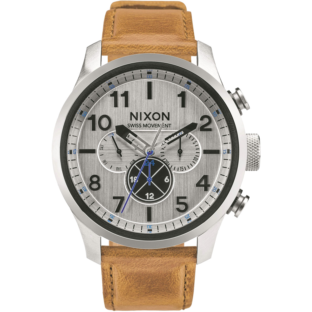 NIXON SAFARI DUAL TIME LEATHER 怒海潛龍時尚腕錶-A10822092