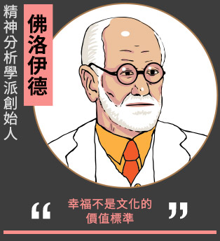 佛洛伊德/精神分析學派創始人「幸福不是文化的價值標準。」