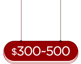 $300-500