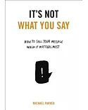 It’s Not What You Say: How to Sell Your Message When It Matters Most