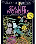 Sea Life Wonders Coloring Book: Amazing Designs on a Dramatic Black Background