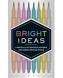Bright Ideas Metallic Double-ended Colored Brush Pens: 8 Colored Pens