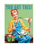 Rosie the Riveter Making a Grilled Cheese Encouragement Greeting Cards