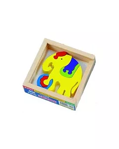 小象玩球立體拼圖盒