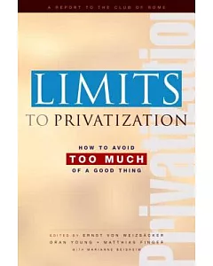 Limits To Privatization: How To Avoid too Much of a Good Thing
