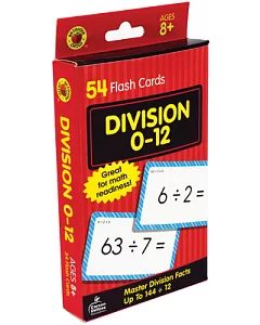 Division 0 to 12 Learning Cards