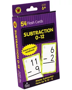 Subtraction 0 to 12 Learning Cards
