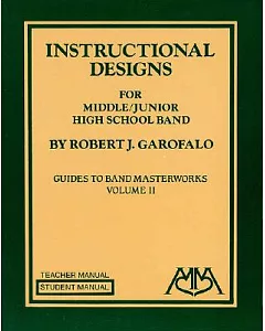 Instructional Designs for Middle/junior High School Bands: Guides to Band Masterworks