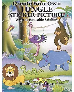 Create Your Own Jungle Sticker Picture/With Reusable Pressure-Sensitive Stickers