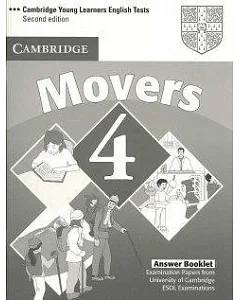 cambridge Young Learners English Tests Movers 4 Answer Booklet: Examination Papers from the University of cambridge esol Examina