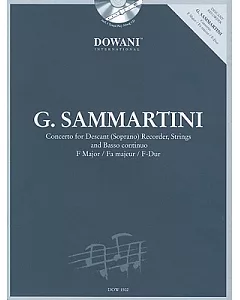 Concerto for Descant Soprano Recorder, Strings and Basso Continuo F Major/Fa Majeur/F-dur: 1695 - 1750