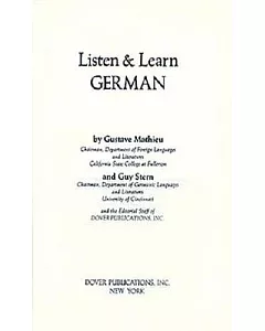 Listen and Learn German Manual