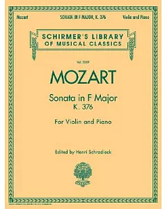 Sonata in F Major, K. 376, For Violin and Piano