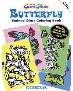 Butterfly Gemglow Stained Glass Coloring Book