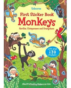 First sticker book: Monkeys