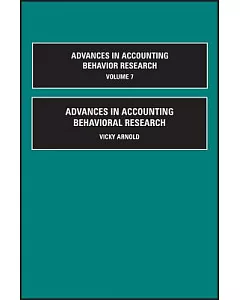 Advances In Accounting Behavioral Research