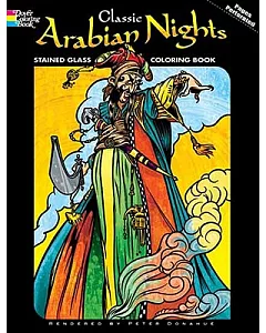 Classic Arabian Nights Stained Glass Coloring Book