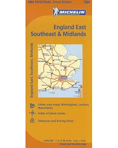 michelin Map England East, Southeast, & Midlands