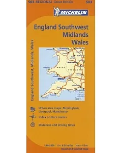 michelin England Southwest, Midlands, Wales / michelin Angleterre Sud-Ouest, Midlands, Pays de Galles: 503 Regional Great Britai