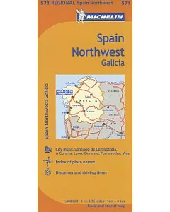 michelin Map Spain Northwest Galicia