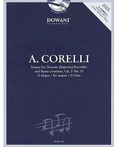 Sonata for Descant Soprano Recorder and Basso Continuo Op. 5, No. 10 D Major / Re Majeur / D-dur