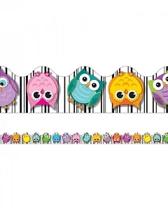Colorful Owls Borders